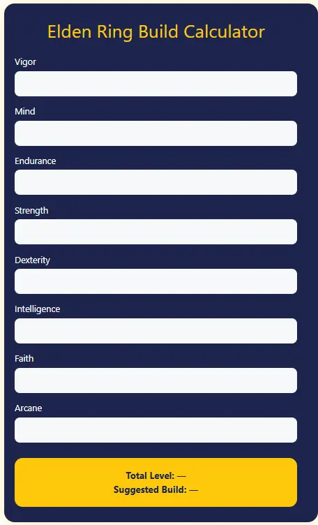 elden ring build calculator