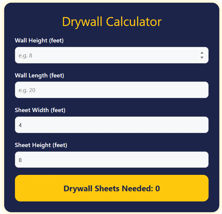 drywall calculator