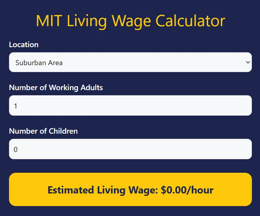 mit living wage calculator