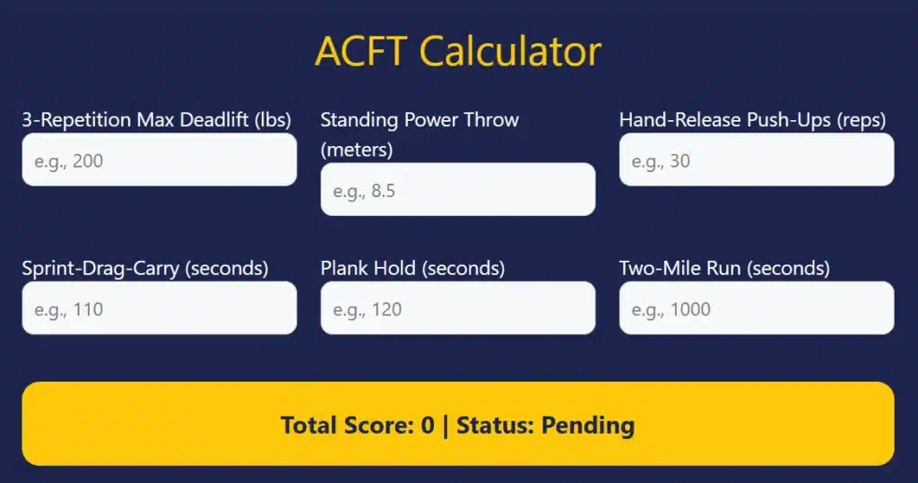 acft calculator