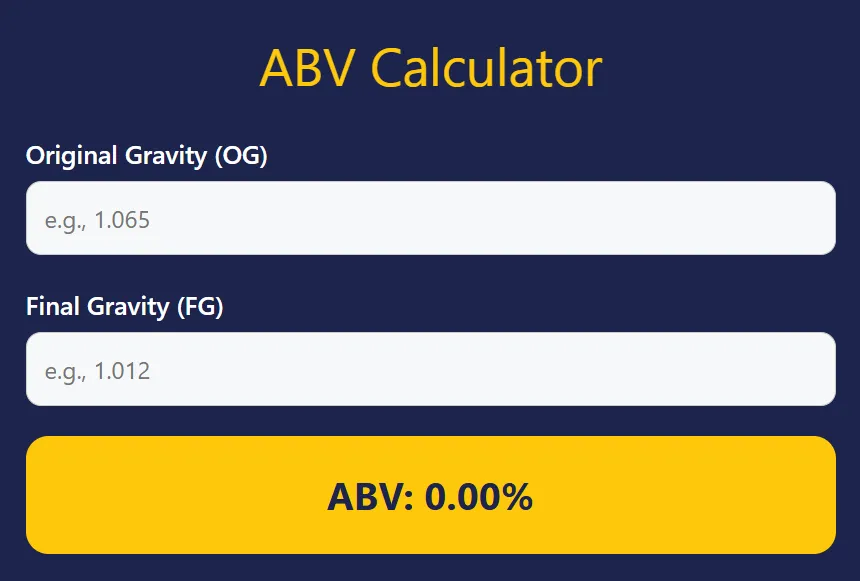 abv calculator