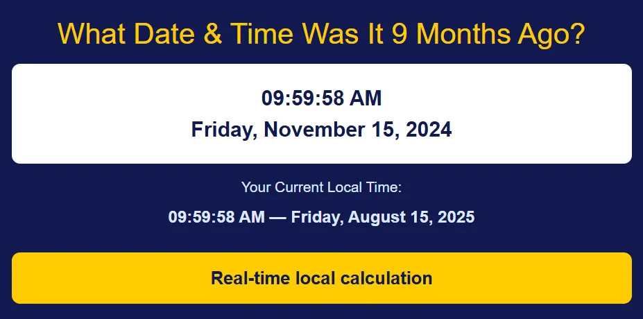 9 months ago from today