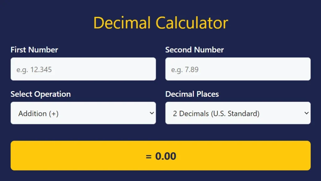 decimal calculator