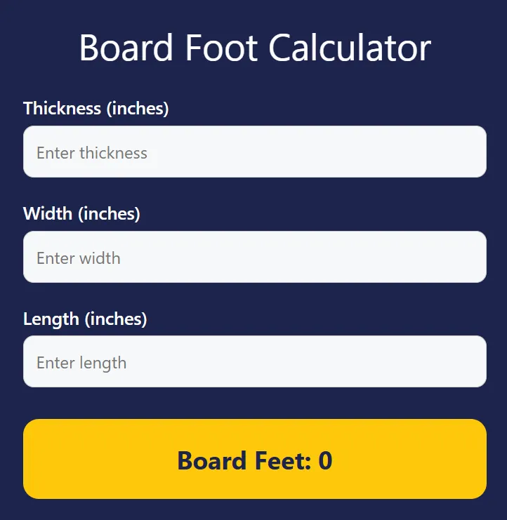 Board Foot Calculator
