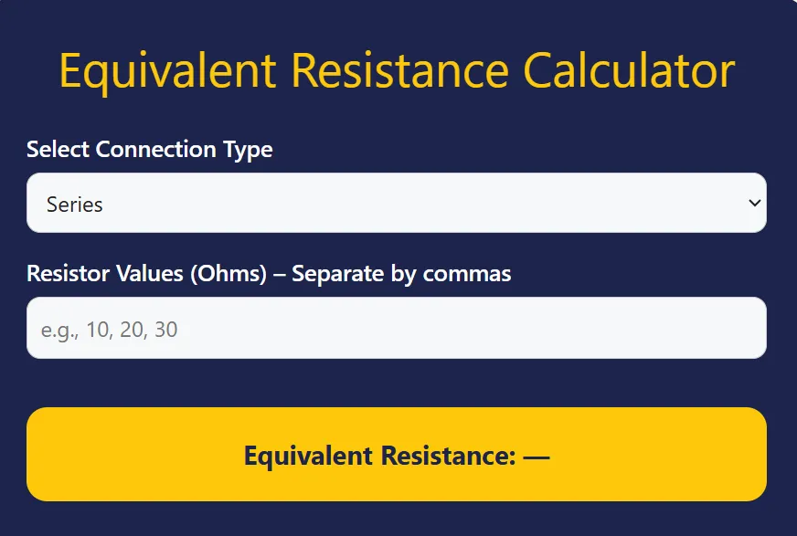 equivalent resistance calculator