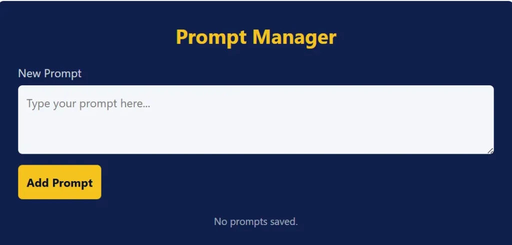 Prompt Manager