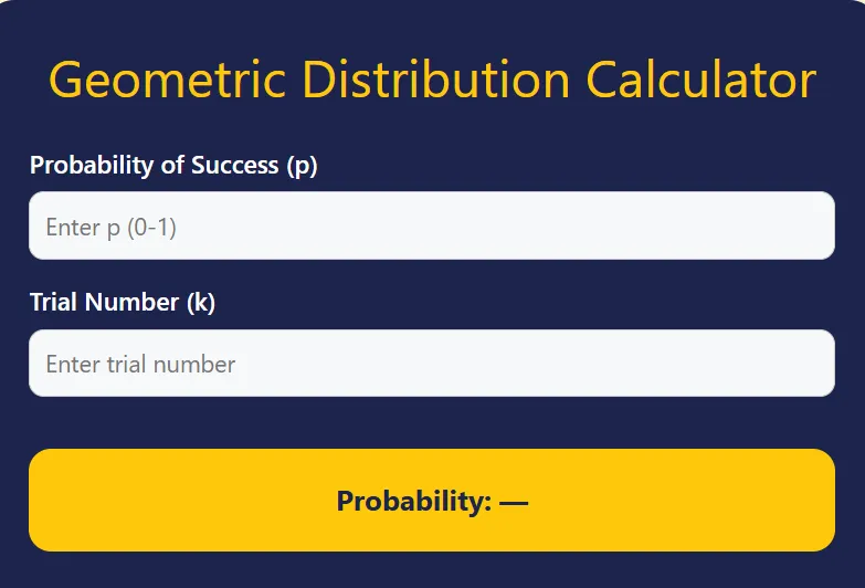 geometric distribution calculator