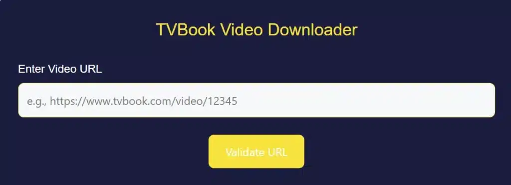 TVBook Video Downloader