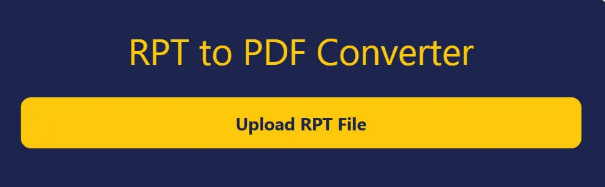 convert rpt file to pdf