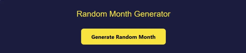 Random Month Generator 