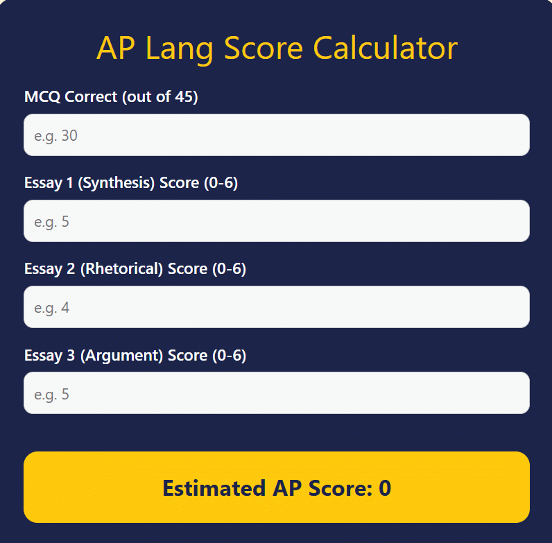 AP Lang Calculator