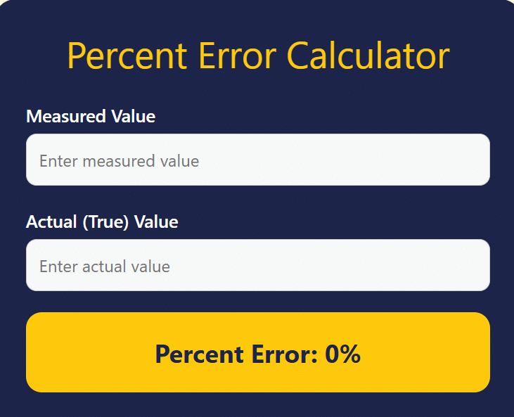 percent error calculator