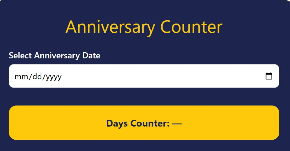 Anniversary Counter
