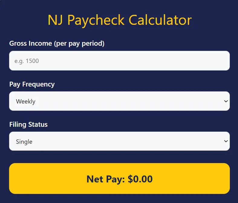 nj paycheck calculator